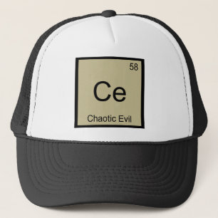 Gorra De Camionero Ce - Química Caótica Malvada Camiseta con Símbolo 