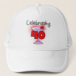 Gorra De Camionero Celebración de 40 camisetas y regalos