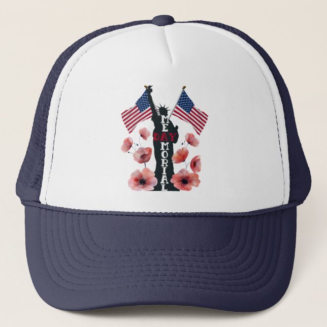 Gorra De Camionero Celebración del Día Conmemorativo Trucker Hat (Anverso)