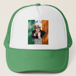 Gorra De Camionero Celebración irlandesa americana del tío Sam