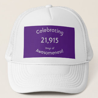 Gorra De Camionero Celebrando 21,915 Días de Impresionante 60 Cumplea