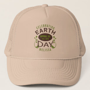 Gorra De Camionero Celebrando el diseño de la tipografía del Día de l