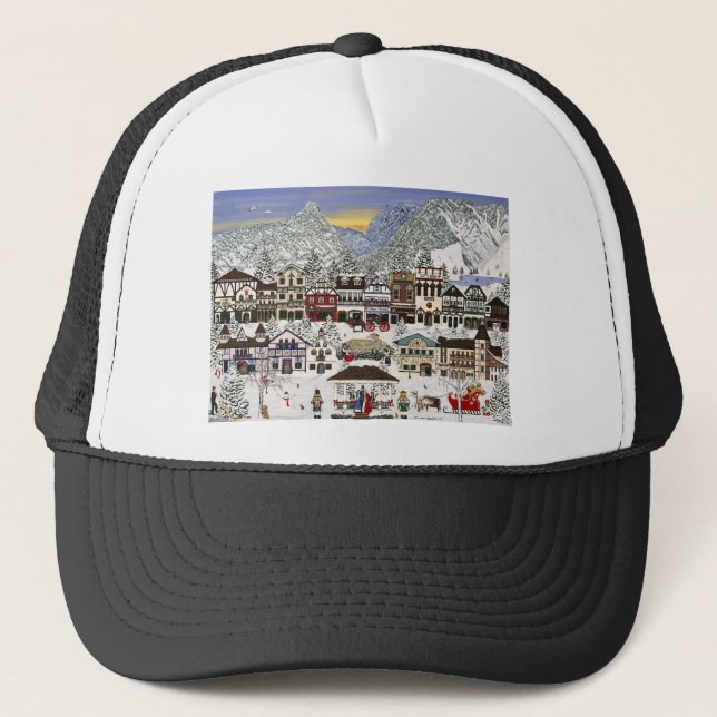 Gorra De Camionero Celebrando las vacaciones en Leavenworth (Anverso)