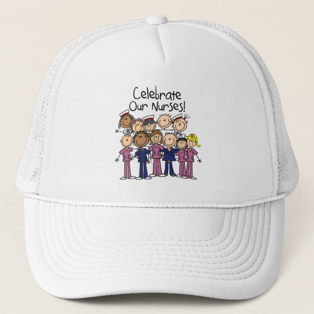 Gorra De Camionero Celebrar a nuestras enfermeras (Anverso)