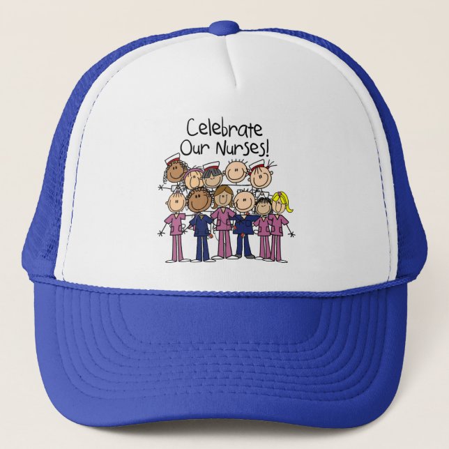 Gorra De Camionero Celebrar a nuestras enfermeras (Anverso)