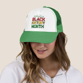 Gorra De Camionero Celebrating Black History Month Typography