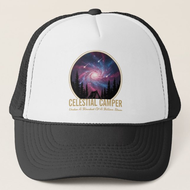 Gorra De Camionero Celestial Camper Galaxy Night Scene (Anverso)