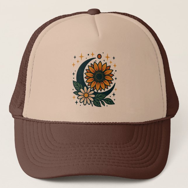 Gorra De Camionero Celestial Flower Trucker Hat  (Anverso)