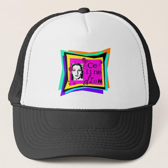 Gorra De Camionero Celine Dion - arte pop (Anverso)