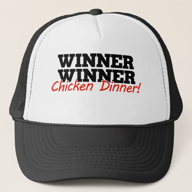 Gorra De Camionero Cena de pollo ganadora (Anverso)