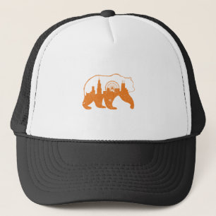 Gorra De Camionero Centro de Chicago City Apparel Walking Bear Silhou