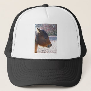 Gorra De Camionero Cerco del caballo marrón, Pequeño marrón