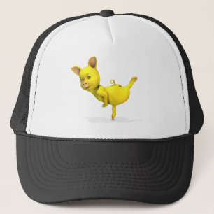 Gorra De Camionero Cerdo amarillo Arabesque