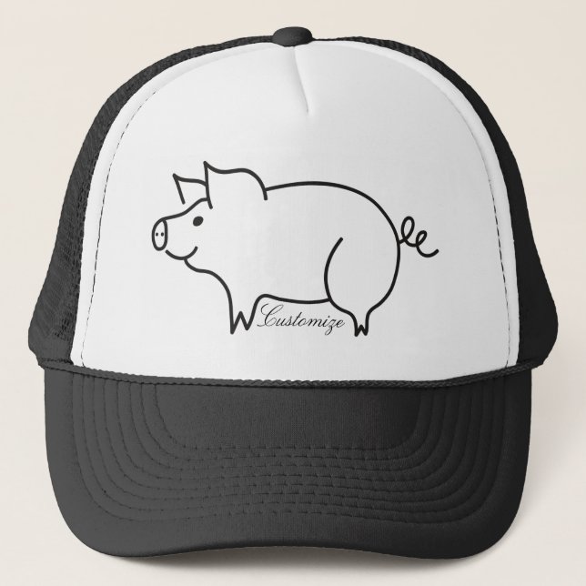 Gorra De Camionero Cerdo Animal Thunder_Cove (Anverso)