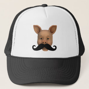 Gorra De Camionero Cerdo con bigote