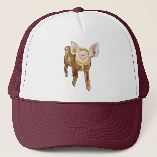 Gorra De Camionero Cerdo del pasto (Anverso)