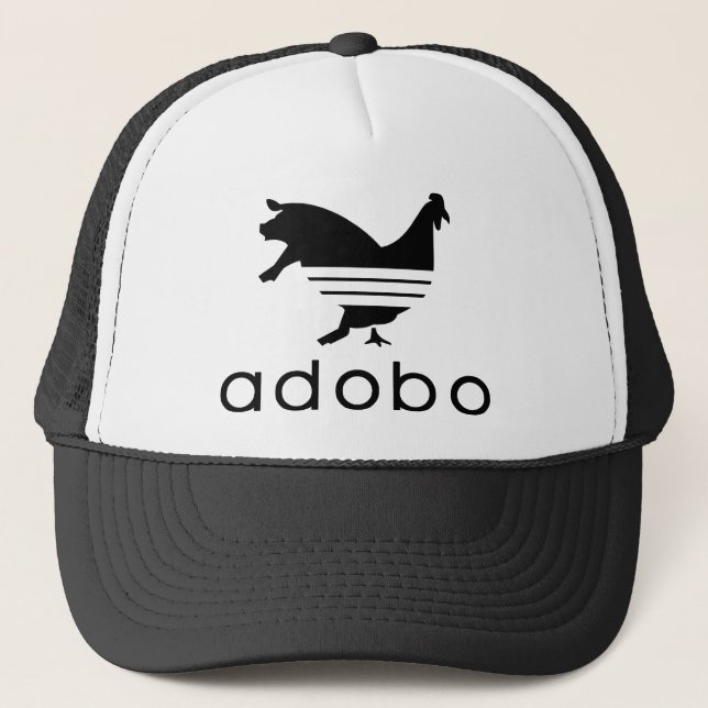 Gorra De Camionero Cerdo del pollo del Adobo (Anverso)