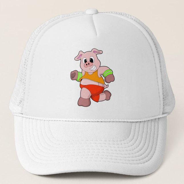 Gorra De Camionero Cerdo en ejecución (Anverso)