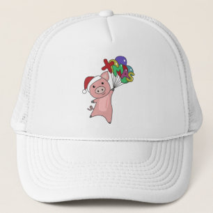 Gorra De Camionero Cerdo Merry Christmas Animals Cerdos