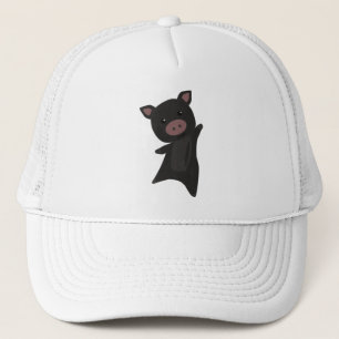 Gorra De Camionero Cerdo Negro Cerdo Cerdo Cívico Animales Niños