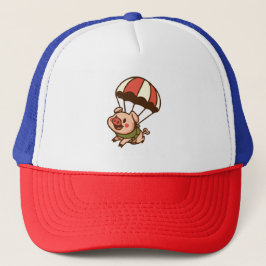 Gorra De Camionero Cerdo paracaidista