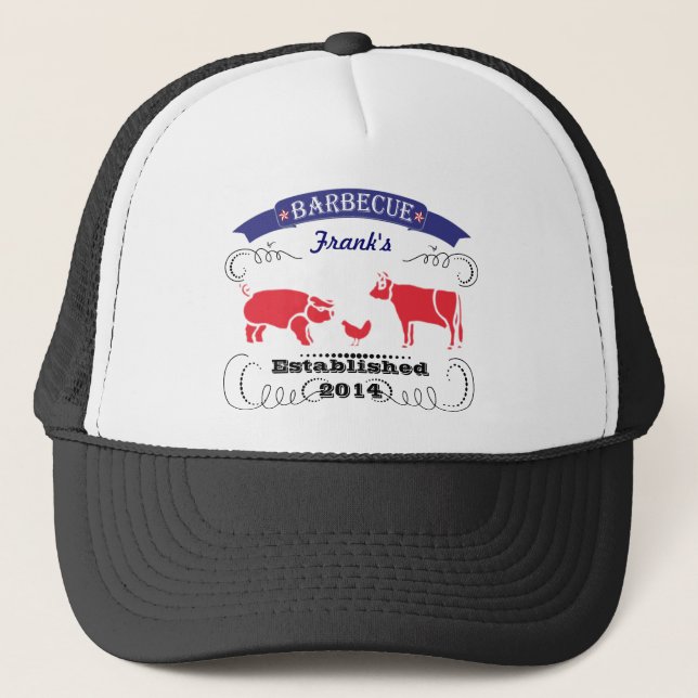 Gorra De Camionero Cerdo, pollo y carne de vaca (Anverso)