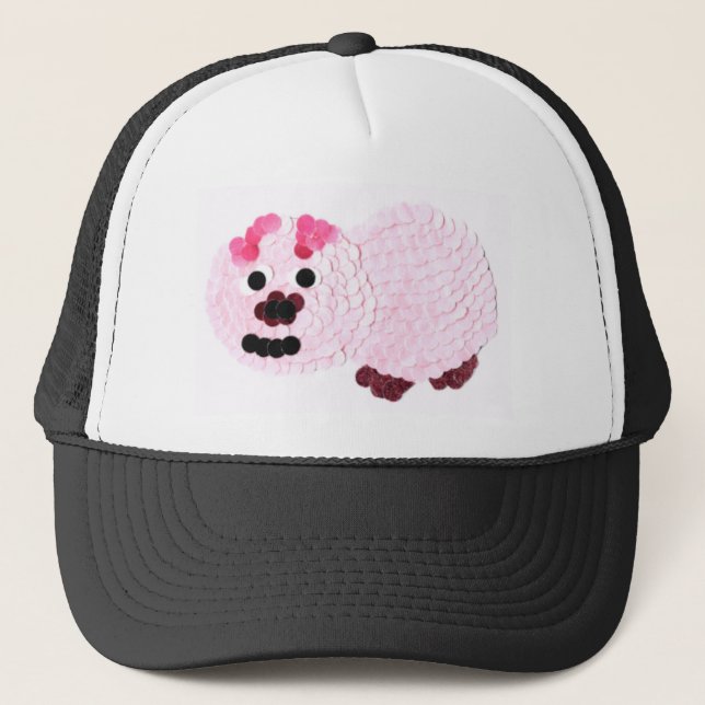 Gorra De Camionero Cerdo rosa (Anverso)