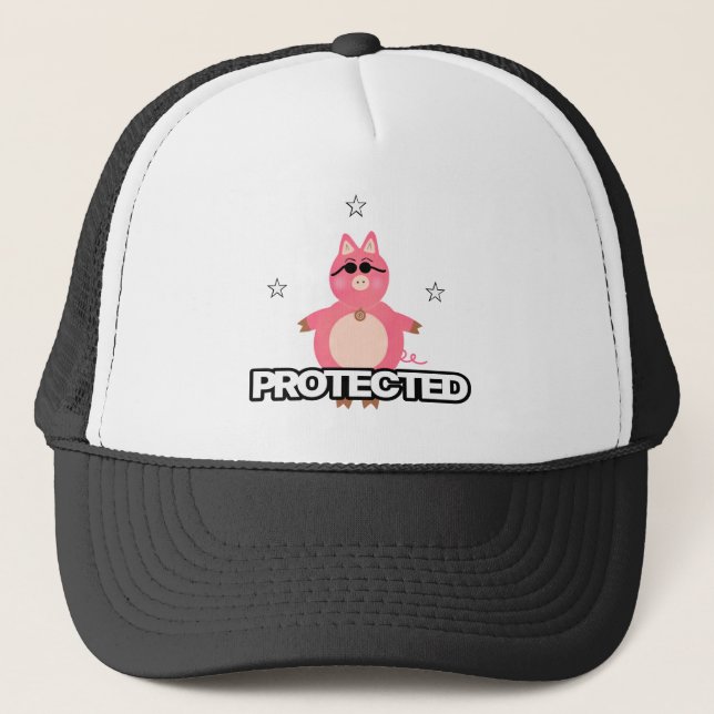 Gorra De Camionero Cerdo rosa gracioso (Anverso)