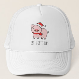 Gorra De Camionero Cerdo rosa lindo vamos a conseguir Navidades Minim
