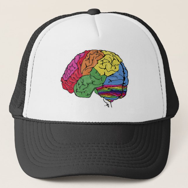 Gorra De Camionero Cerebro arco iris (Anverso)