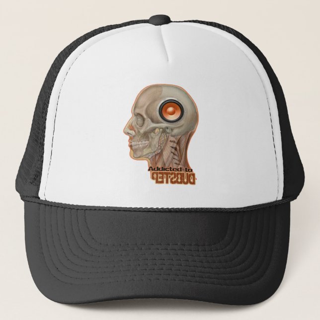 Gorra De Camionero Cerebro del altavoz de graves de Dubstep (Anverso)