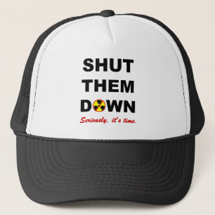 Gorra De Camionero Cerrado les abajo de lema del Anti-Arma nuclear