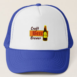 Gorra De Camionero Cervecería de artesanía, Naranja y amarillo