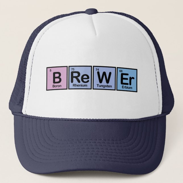 Gorra De Camionero Cervecero hecho de elementos (Anverso)
