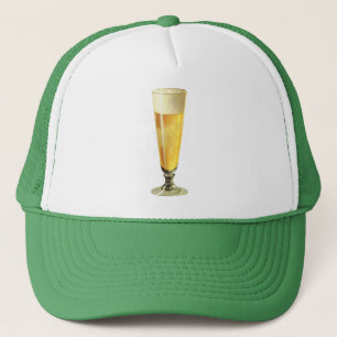 Gorra De Camionero Cerveza de borrador alta vintage, bebida alcohólic