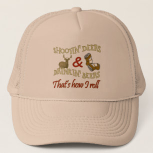 Gorra De Camionero Cerveza de consumición y ciervos que tiran