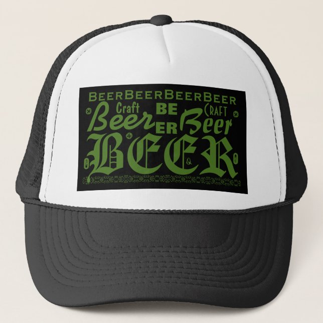 Gorra De Camionero Cerveza de naves, verde (Anverso)