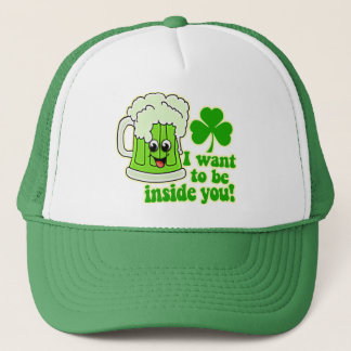 Gorra De Camionero Cerveza divertida del verde del día del St