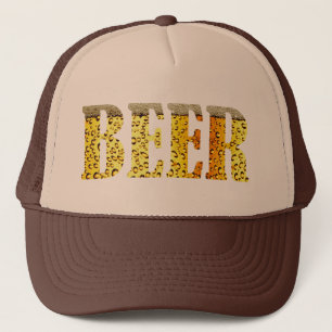 Gorra De Camionero Cerveza en el casquillo del cerebro