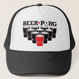 Gorra De Camionero Cerveza Pong básico - rojo