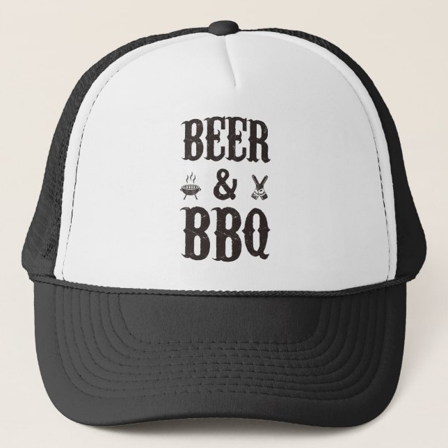 Gorra De Camionero Cerveza y barbacoa (Anverso)