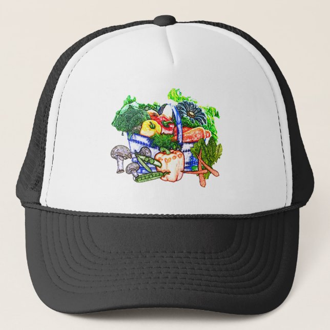 Gorra De Camionero Cesta del Veggie (Anverso)