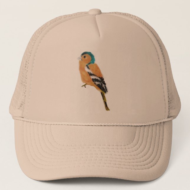 Gorra De Camionero Chaffinch Bird Art (Anverso)