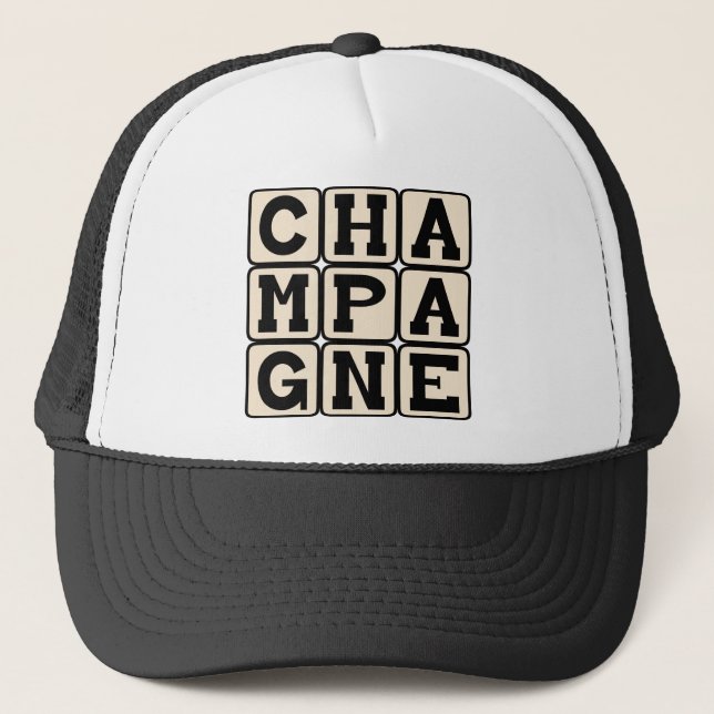 Gorra De Camionero Champán, Bebida Burbujeante (Anverso)