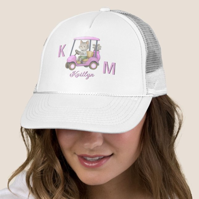 Gorra De Camionero Charming Cat Pink Cart Purr-fectly on Par  (Subido por el creador)
