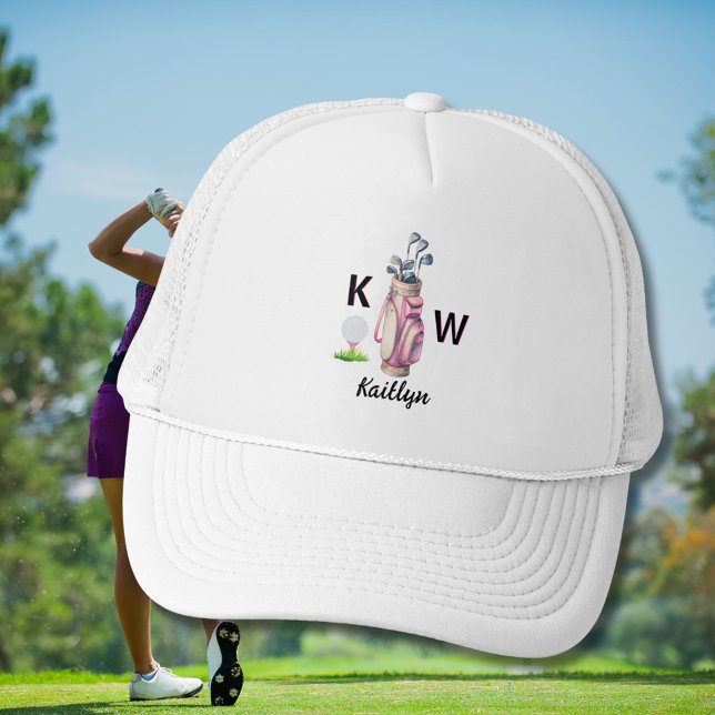 Gorra De Camionero Charming Pink Golf Bag Personalized Monogrammed  (Subido por el creador)