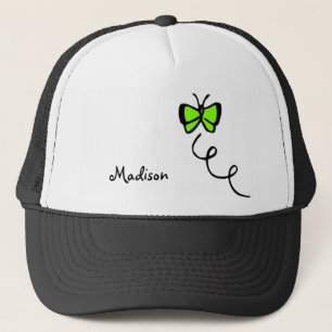 Gorra De Camionero Chartreuse, mariposa verde neón