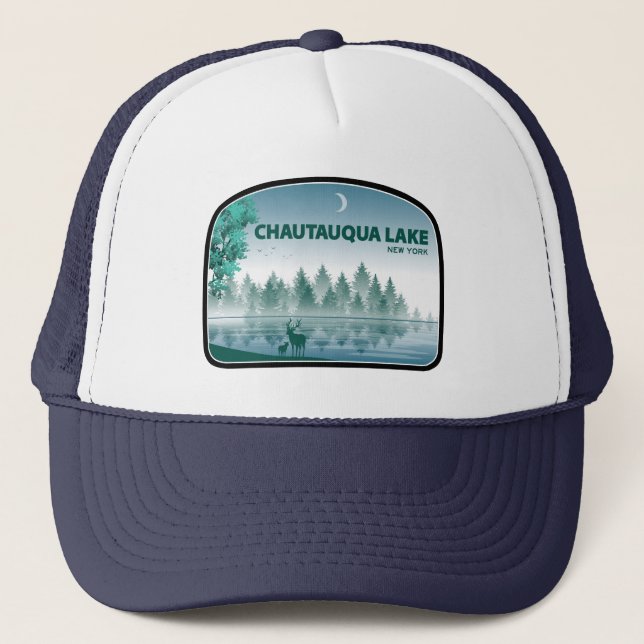 Gorra De Camionero Chautauqua Lake New York Deer (Anverso)