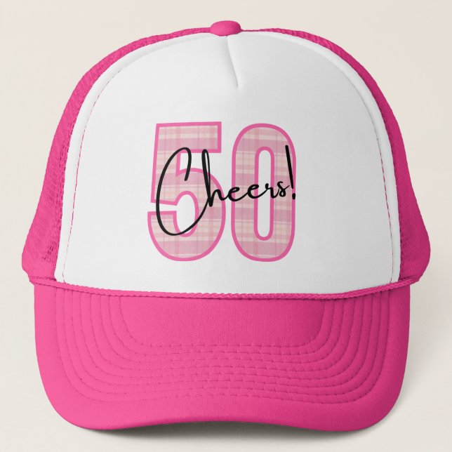 Gorra De Camionero Cheers to 50 trucker hat (Anverso)