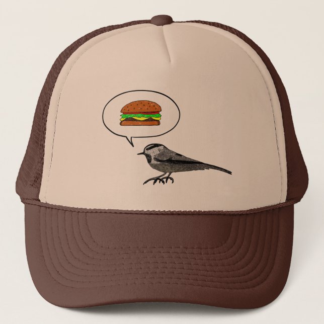 Gorra De Camionero Cheeseburger Bird: Mountain Chickadee (Anverso)